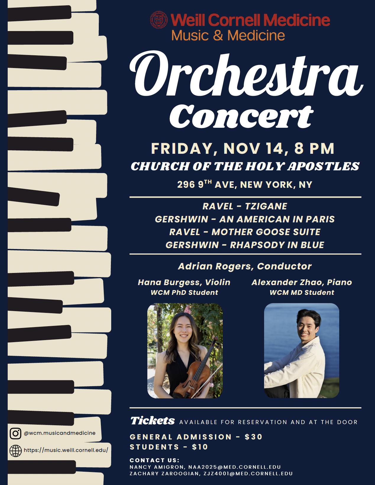 Fall 2025 Concert flyer